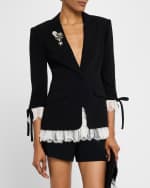 Image 3 of 5: Cinq a Sept Roxie Blazer w/ Lace