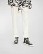 Image 2 of 5: Golden Goose Slide Mid-Top Leather Stud Sneakers