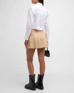 Image 5 of 6: Alice + Olivia Carter Vegan Leather Pleated Mini Skirt