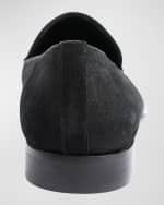 Image 3 of 4: Bruno Magli Men's Monet Patent Ombre Smoking Slippers