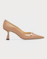 Image 1 of 6: Jimmy Choo Rosalia Patent Pearly-Strap Pumps