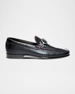 Image 1 of 3: Donald Pliner Men's Dacio Contrast-Stitch Loafers