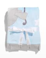 Image 3 of 3: Boogie Baby Applique Baby Blanket with Contrast Trim