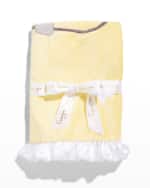 Image 3 of 3: Boogie Baby Elephant and Star Baby Blanket w/ Contrast Trim