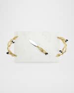 Image 3 of 4: Michael Aram Olive Branch Cheese Board with Knife