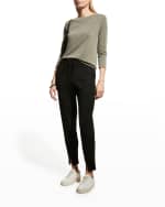 Image 4 of 5: Theory Slouchy Double-Knit Jogger Pants