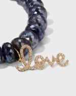 Image 4 of 5: Sydney Evan Medium Love Script on 10mm Iolite Bracelet