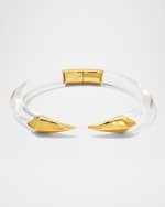 Image 1 of 5: Alexis Bittar Mirrored Pyramid Brake Hinge Bracelet