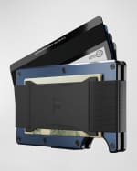 Image 4 of 5: The Ridge Men's RFID Cash Strap Metal Wallet, Navy Aluminum