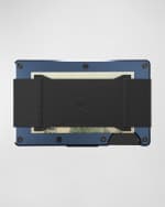 Image 3 of 5: The Ridge Men's RFID Cash Strap Metal Wallet, Navy Aluminum