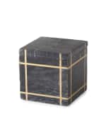 Image 1 of 2: Kassatex Palais Marble Cotton Jar