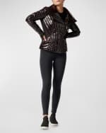 Image 5 of 6: Blanc Noir Motion Panel Shiny Puffer Jacket