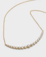 Image 4 of 5: Neiman Marcus Diamonds 18k Yellow Gold 17 Round Diamond Smiley Necklace, 18"L, 2.49tcw