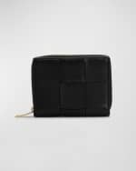 Image 1 of 5: Bottega Veneta Compact Cassette Zip-Around Wallet