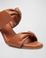 Image 4 of 5: Aquazzura Twist Two-Band Slide Sandals