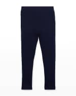 Image 2 of 3: Ralph Lauren Childrenswear Girl's Drapey Terry-Fleece Lounge Pants, Size 2-6X