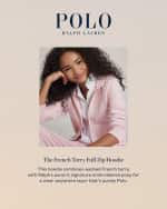 Image 4 of 5: Ralph Lauren Childrenswear Girl's Drapey Terry Zip Hoodie, Size 2-6X