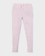 Image 1 of 2: Ralph Lauren Childrenswear Girl's Drapey Terry-Fleece Lounge Pants, Size 2-6X