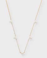 Image 1 of 5: Roberto Coin 3-Diamond Cluster 5-Station Necklace