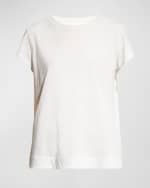 Image 1 of 6: Lafayette 148 New York Petite Modern Cotton Jersey Tee