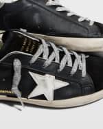 Image 3 of 5: Golden Goose Superstar Leather Glitter Low-Top Sneakers