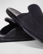 Image 3 of 5: Manolo Blahnik Men's Montague Suede Mules