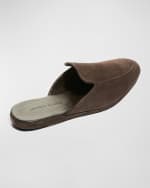 Image 4 of 5: Manolo Blahnik Men's Montague Suede Mules