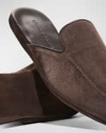 Image 3 of 5: Manolo Blahnik Men's Montague Suede Mules