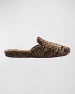 Image 1 of 5: Manolo Blahnik Men's Montague Shearling Mules