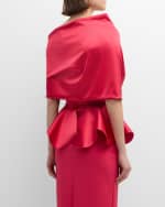 Image 4 of 6: Chiara Boni La Petite Robe Eve Satin Shawl