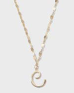 Image 1 of 4: LANA Micro Cursive Initial Necklace