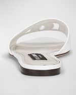Image 3 of 6: Dolce&Gabbana Cutout DG Flat Slide Sandals