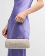 Image 2 of 6: Whiting & Davis Flower Crystal-Embellished Clutch Bag