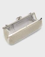 Image 5 of 6: Whiting & Davis Flower Crystal-Embellished Clutch Bag
