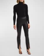 Image 4 of 5: Commando Faux-Leather Split-Front Pants
