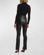 Image 3 of 5: Commando Faux-Leather Split-Front Pants