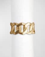 Image 1 of 2: L'Objet Cuban Link 24K Gold Napkin Rings, Set of 4