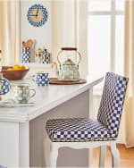 Image 3 of 4: MacKenzie-Childs Sterling Check Tea Kettle, 2qt.