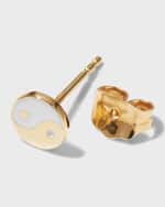 Image 3 of 4: Sydney Evan Tiny Yin Yang Stud Earring, Single