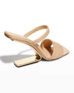 Image 4 of 5: Cult Gaia Rene Woven Cantilevered Heel Sandals