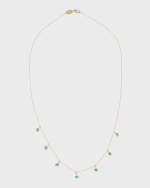 Image 1 of 4: Roberto Coin 18K Yellow Gold Emerald 7-Dangle Necklace