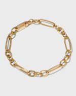 Image 1 of 5: Roberto Coin Yellow Gold Alternating Long and Short Oval Link Bracelet