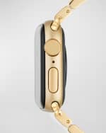 Image 3 of 5: MICHELE Apple Watch 3-Link Bracelet Strap in White Silicone