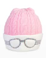 Image 4 of 4: Bling2o Kid's Embellished Beanie w/ Faux-Fur Pompom