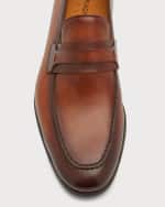 Image 4 of 6: Magnanni Men's Daniel Leather Penny Loafers