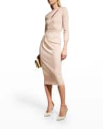 Image 2 of 5: Giorgio Armani Asymmetric Twist-Keyhole Jersey Midi Dress