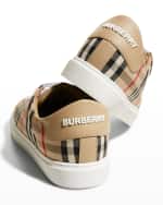 Image 3 of 5: Burberry New Albridge Check Low-Top Sneakers