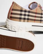 Image 3 of 5: Burberry Men's Vintage Check Low-Top Sneakers