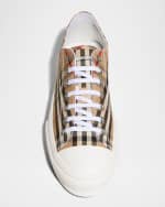 Image 5 of 5: Burberry Men's Vintage Check Low-Top Sneakers