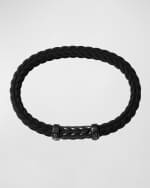 Image 3 of 3: David Yurman Men's Chevron Rubber Bracelet with Titanium, 9mm